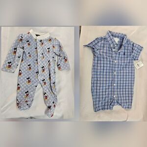 Gucci Baby Boys Romper Size 3-6 Months Used & Ralph Lauren 12M One Piece New
